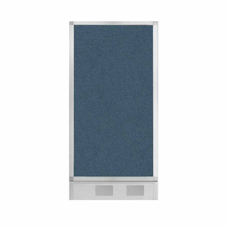 Versare Hush Panel Configurable Cubicle Partition 2' x 4' Caribbean Fabric W/ Cable Channel 1812521